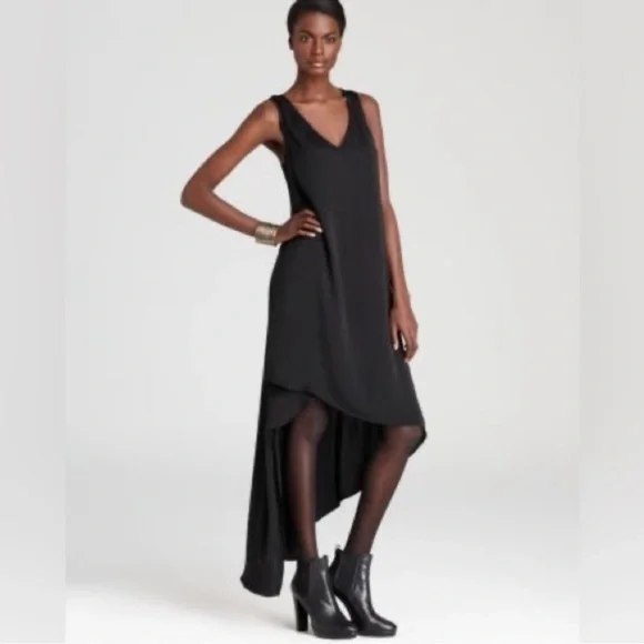 BCBGMaxAzria Avery High Low Dress — Black - Picture 1 of 4
